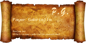 Payer Gabriella névjegykártya